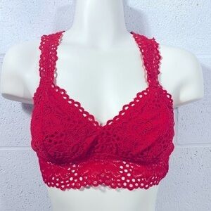 Aerie red lace bralette medium size​​​​​​​​​​​​​​​​​